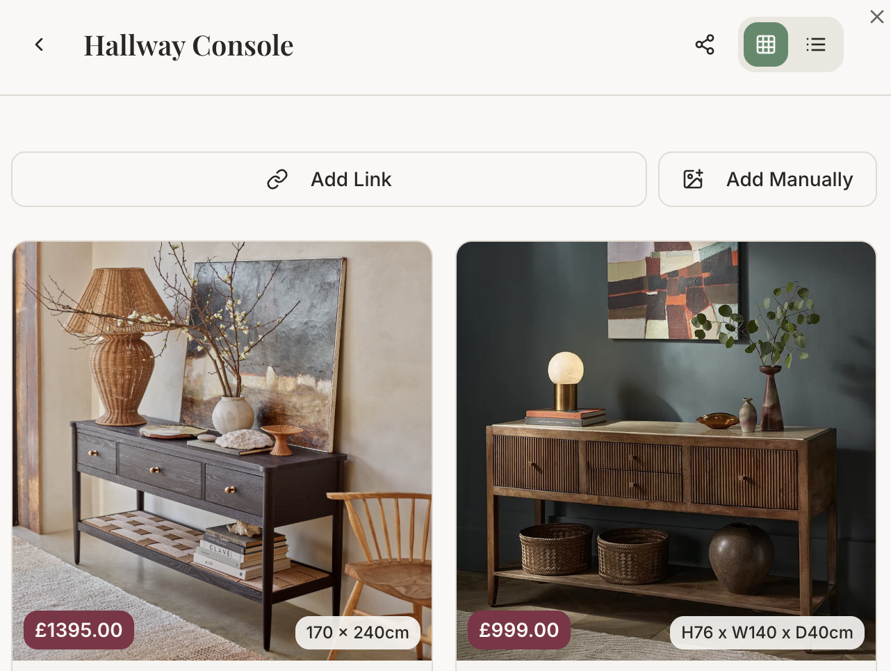 Save products to boards